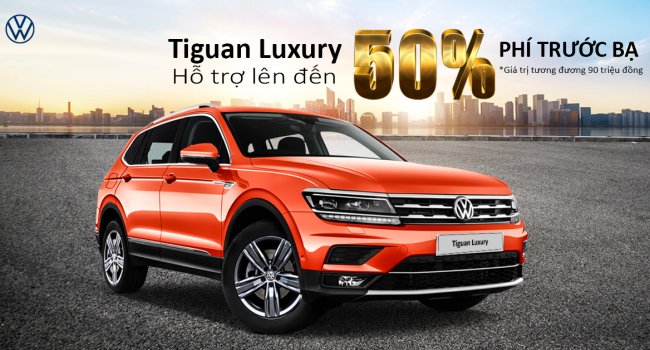 Volkswagen Tiguan 2020 - Bán Vw Tiguan Luxury 2020 màu đỏ giao ngay SUV 7 chỗ giảm trước bạ lên đến 120tr. Liên hệ: Mr Thuận 0932168093